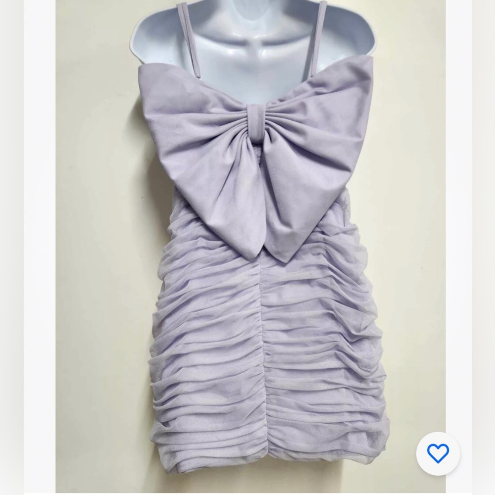 Anthropologie Hutch Ruched Tulle Bow Mini Dress Size 4.B27 - Picture 6 of 9